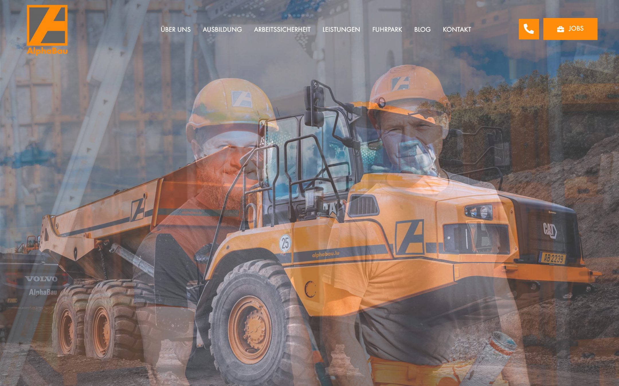 Website von AlphaBau S.à r.l.