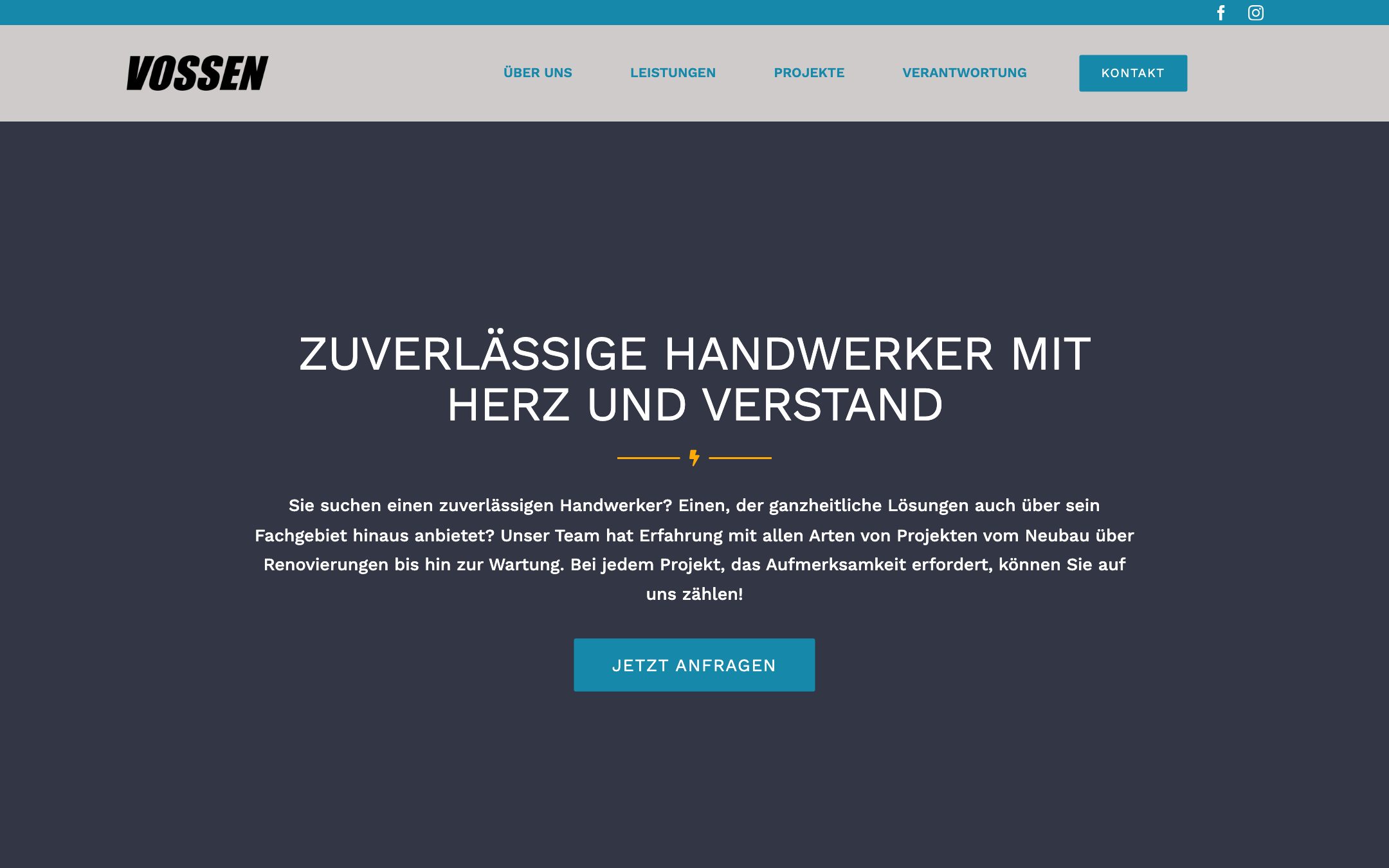 Website von Elektro Vossen