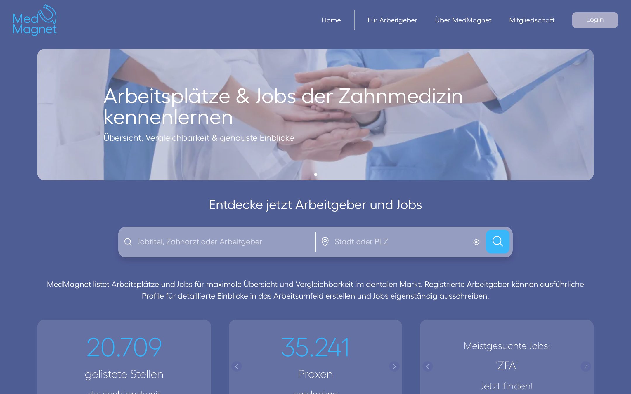 Website von MedMagnet GmbH