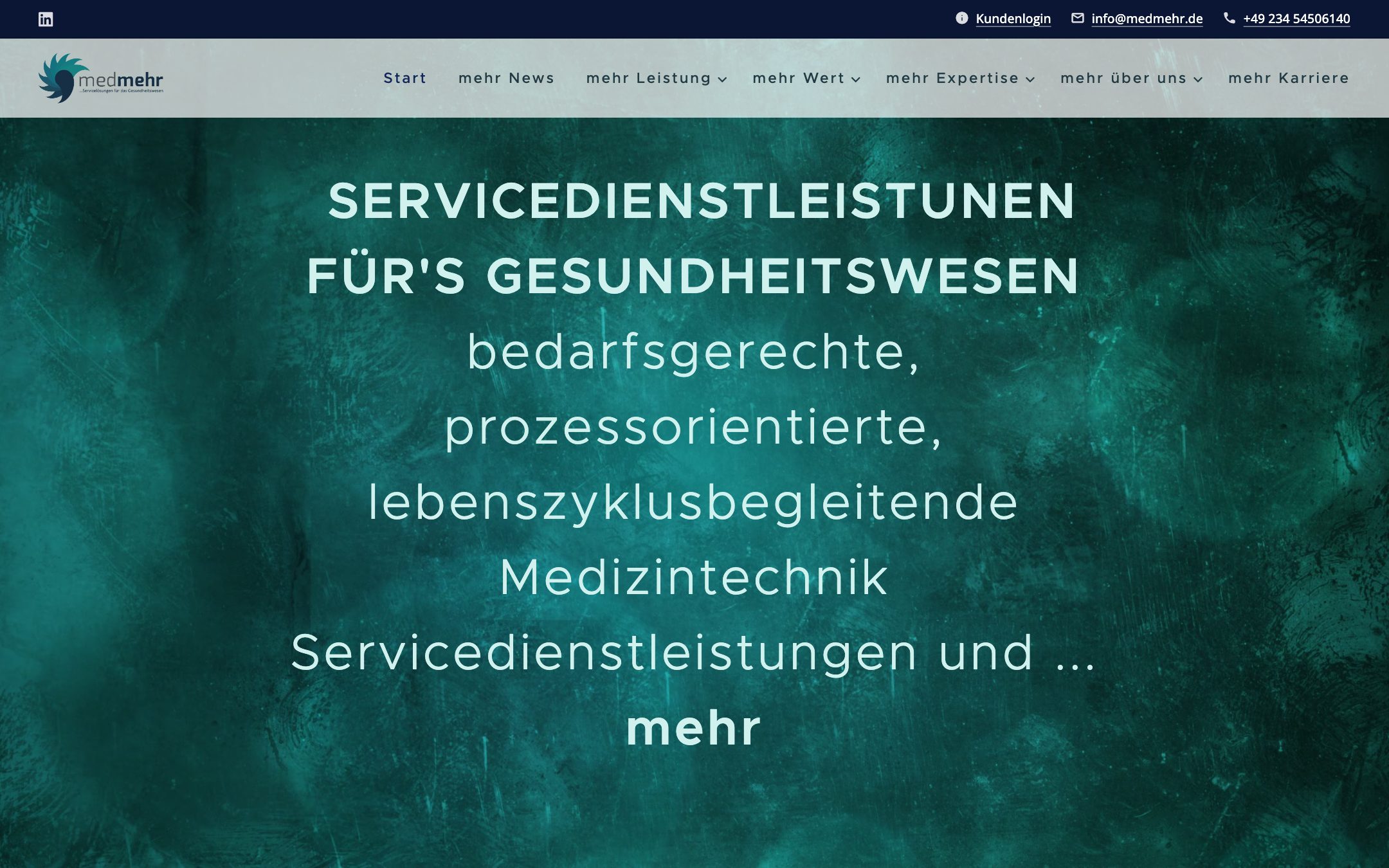 Website von medmehr GmbH
