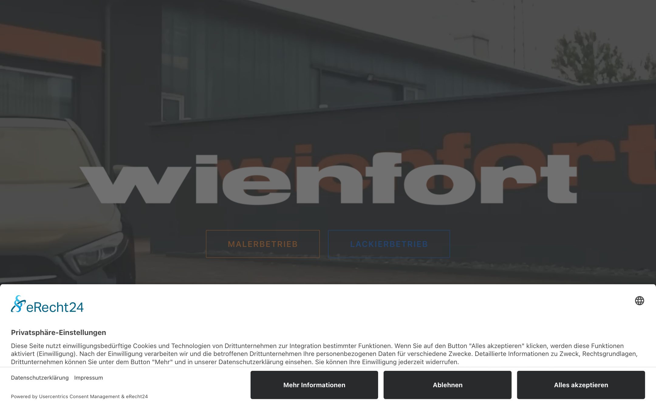Website von Wienfort GmbH