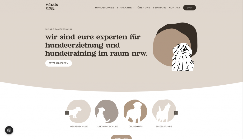 Projekt: whats dog. | Erstellung Webseite inkl. Shop System